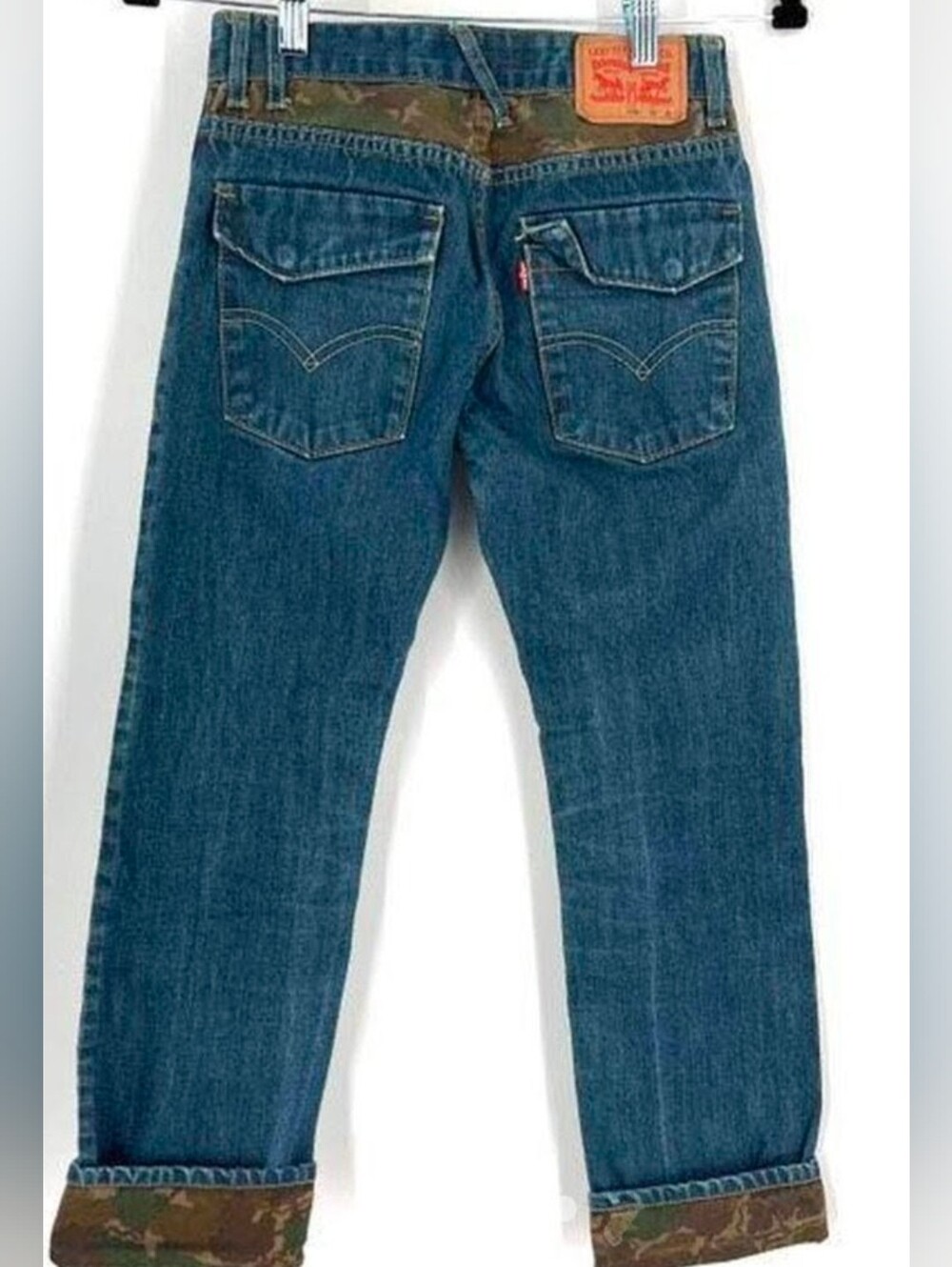 LEVI'S 511 Boys 16 Slim Dark Denim With Camo Yoke & Liner